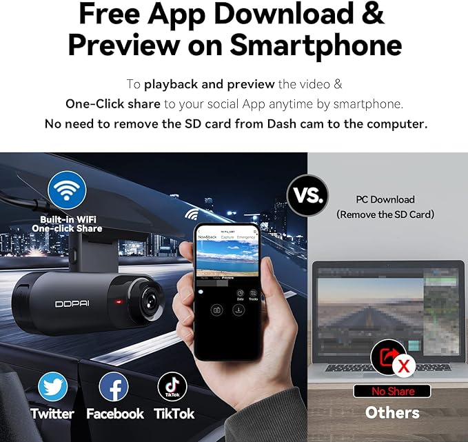 DDPAI N3 Pro GPS | 2.5K Dashbordkamera med Bakkamera